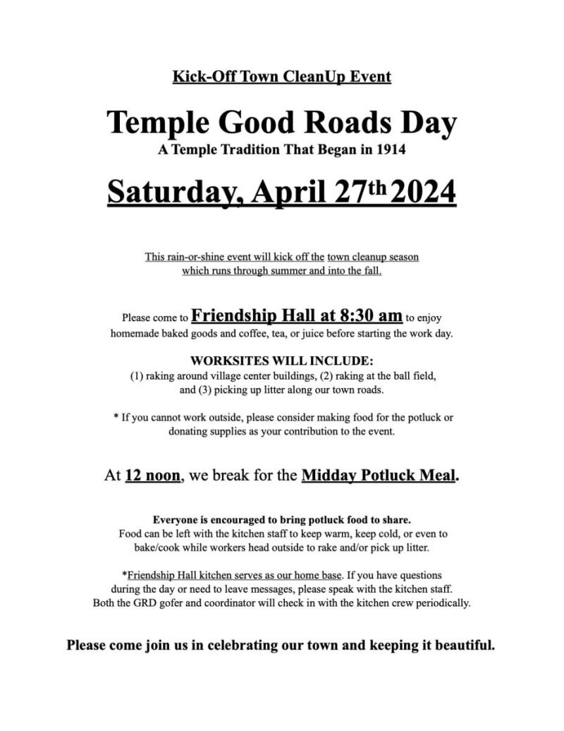good roads day poster 2024