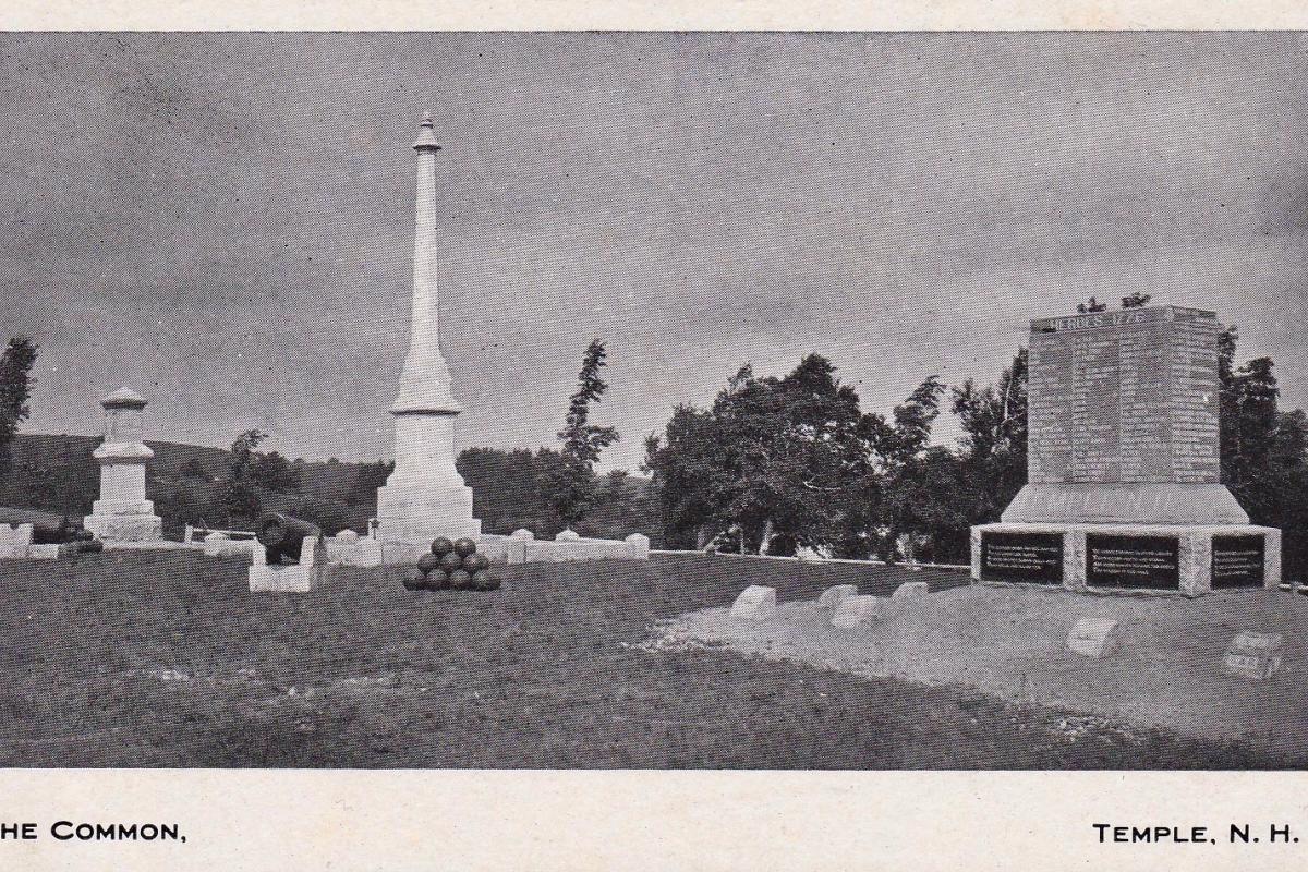 View of the Common shortly after placing stone and before planting trees